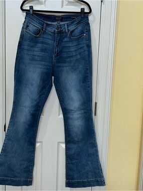 Judy Blue Womens Trouser Flare Jeans Plus Sz 14W Boho Hippie Fairy Grunge Luxury